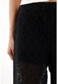 Tennis Pantalón Recto Negro En Encaje Para Mujer de Tennis