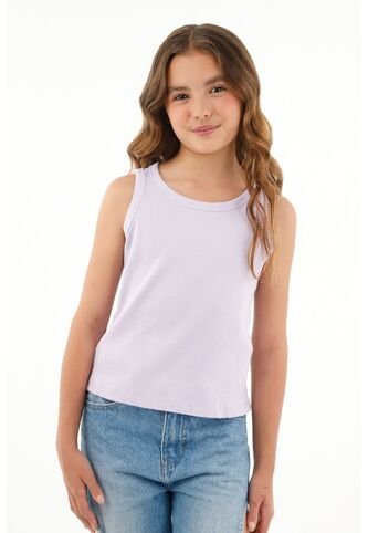 Camiseta Manga Sisa Morada Para Niña Tennis