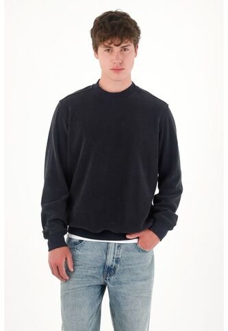 Buzo Cuello Redondo En Tela Afelpada Azul Para Hombre Tennis