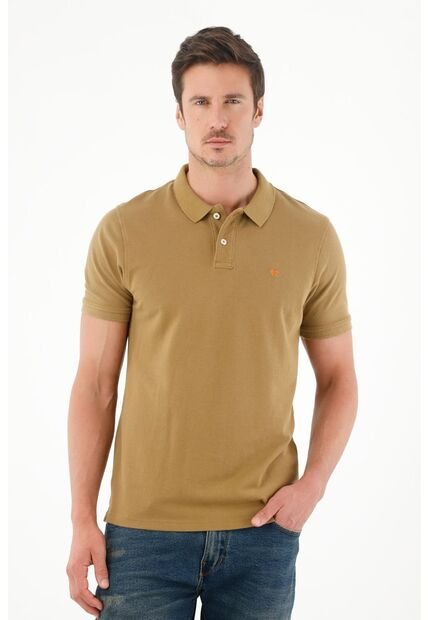 Tennis Polo Café 100% Algodón Para Hombre