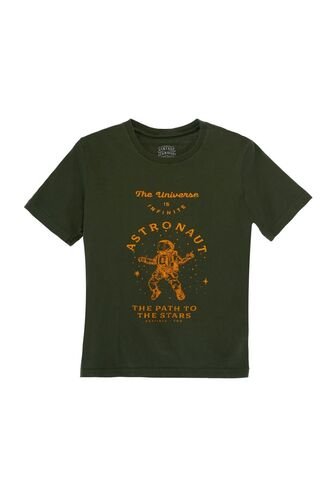 Camiseta Estampada Verde Para Niño Tennis