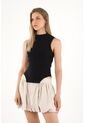 Tennis Camiseta Manga Sisa Negra Con Diseño Minimalista Para Mujer de Tennis