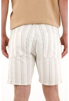 Tennis Bermuda Chino Con Diseño A Rayas Para Hombre
