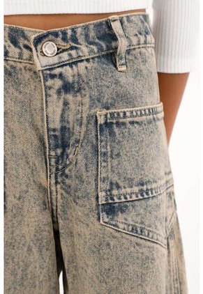 Jean Horseshoe Con Pigmento Vintage Para Niña