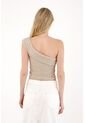 Tennis Camiseta Tela Texturizada Crudo Con Cuello Definido Para Mujer de Tennis