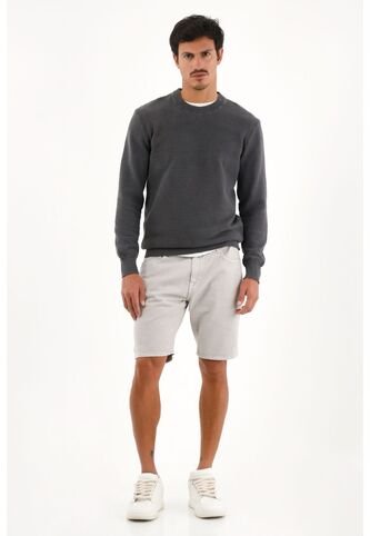 Tennis Buzo Tejido Gris Diseño Cerrado Para Hombre Tennis