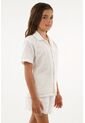 Camisa Crudo Tipo Bowling Para Niña de Tennis