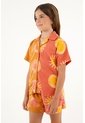 Camisa Naranja Para Niña de Tennis