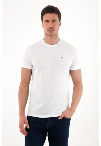 Tennis Camiseta Con Cuello Redondo Estampada Blanca Para Hombre Tennis