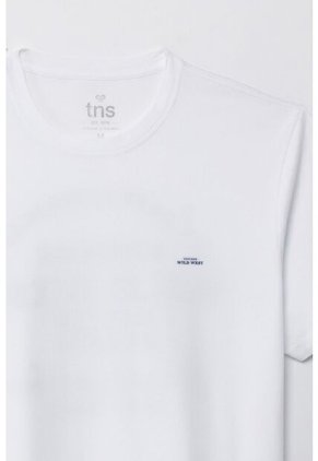 Tennis Camiseta Manga Corta Estampada Blanca De Silueta Amplia Para Hombre Con Acabado Ligero