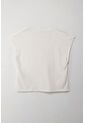 Tennis Camiseta Manga Sisa Crudo Con Acabado Liso Para Mujer De Silueta Ajustada de Tennis
