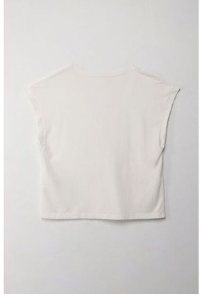 Tennis Camiseta Manga Sisa Crudo Con Acabado Liso Para Mujer De Silueta Ajustada