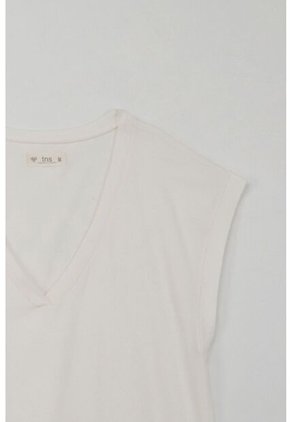 Tennis Camiseta Manga Sisa Crudo Con Acabado Liso Para Mujer De Silueta Ajustada
