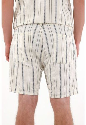 Tennis Bermuda Clásica De Diseño A Rayas Con Detalle Frontal Para Hombre