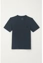 Camiseta Básica Con Raqueta Bordada Azul Para Niño de Tennis