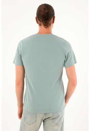 Tennis Camiseta Verde Manga Corta Para Hombre