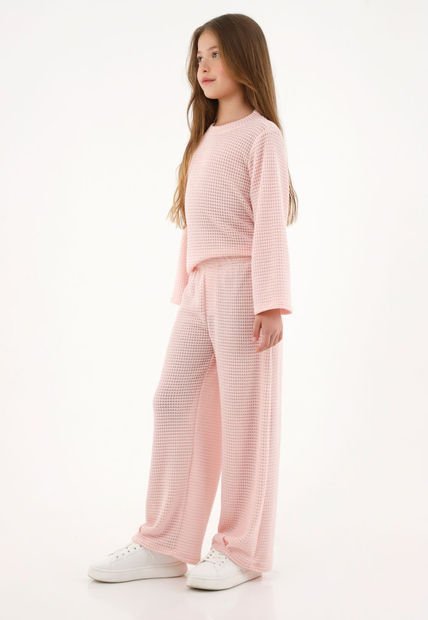 Pantalón Con Pretina Elástica Rosado Para Niña