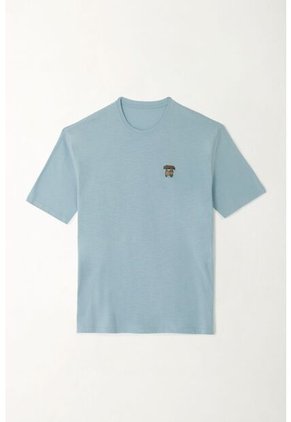 Tennis Camiseta En Jersey Flamé Azul Para Hombre