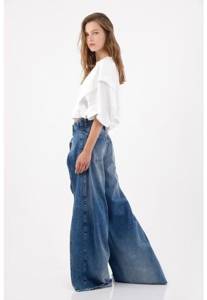 Tennis Camiseta Oversize Con Mangas Amplias En Algodón Blanco Para Mujer