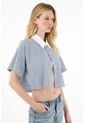 Tennis Camisa Crop Con Estampado A Rayas Para Mujer de Tennis