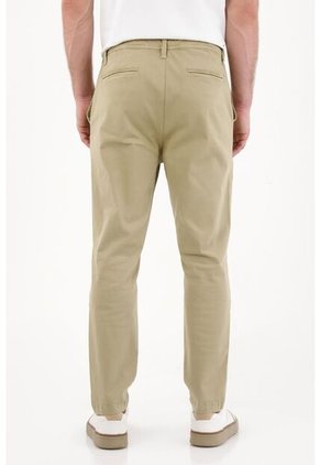 Tennis Pantalón Tipo Chino Verde Con Textura Suave Para Hombre