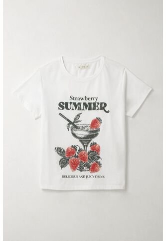 Tennis Camiseta Con Estampado Localizado Blanca Para Mujer Tennis