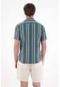 Tennis Camisa Tipo Bowling A Rayas De Ajuste Cómodo Para Hombre De Silueta Ajustada de Tennis
