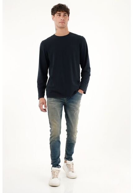 Tennis Camiseta Negra Manga Larga Para Hombre