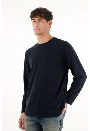 Tennis Camiseta Negra Manga Larga Para Hombre