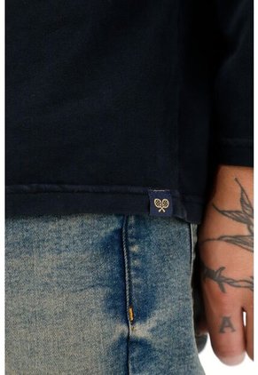 Tennis Camiseta Negra Manga Larga Para Hombre