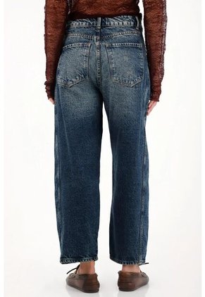 Tennis Jean Horseshoe Tiro Bajo Con Rotos Azul Para Mujer