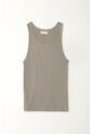 Tennis Camiseta Manga Sisa Gris Con Acabado Suave Para Mujer de Tennis