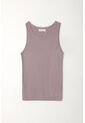 Tennis Camiseta Manga Sisa Gris Con Detalle Fruncido Para Mujer de Tennis