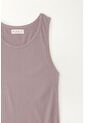 Tennis Camiseta Manga Sisa Gris Con Detalle Fruncido Para Mujer de Tennis