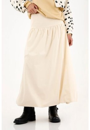 Tennis Falda Larga De Silueta Amplia Crudo Para Mujer