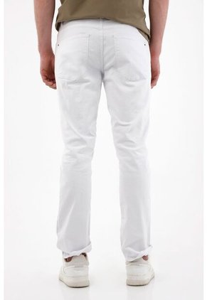 Tennis Pantalón Recto Cinco Bolsillos Blanco Para Hombre