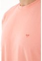 Camiseta Naranja Con Raqueta Estampada Para Hombre de Tennis