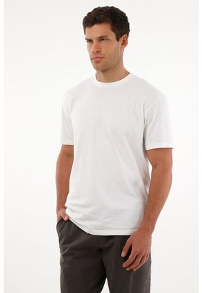 Tennis Camiseta Oversize Manga Corta Crudo Para Hombre