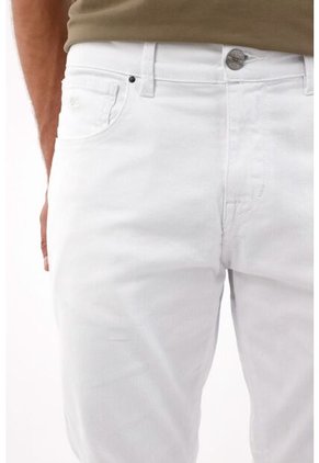 Tennis Pantalón Recto Cinco Bolsillos Blanco Para Hombre