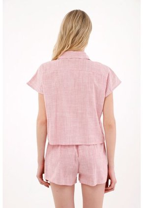 Tennis Pijama Con Manga Sisa Roja Para Mujer