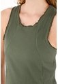 Tennis Camiseta Manga Sisa En Rib Verde Para Mujer de Tennis