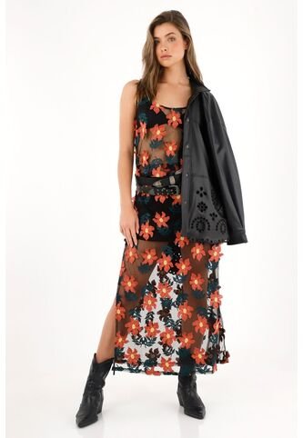 Tennis Camisa Manga Sisa Con Apliques De Flores 3D Para Mujer Tennis