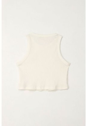 Camiseta Manga Sisa En Rib Crudo Para Niña