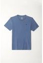 Tennis Camiseta Azul Con Mini Raqueta Bordada Para Hombre de Tennis