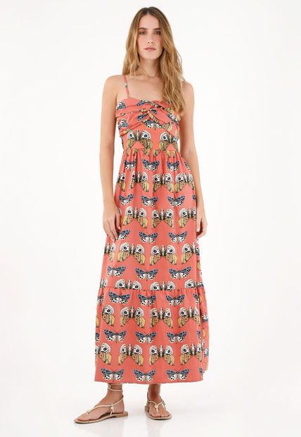 Vestido Largo Estampado Para Mujer