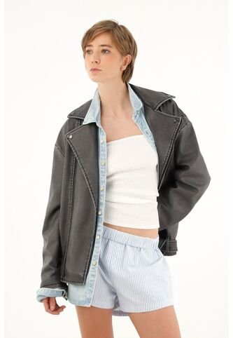 Tennis Bermuda Corta Azul A Rayas Para Mujer Tennis