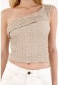 Tennis Camiseta Tela Texturizada Crudo Con Cuello Definido Para Mujer de Tennis