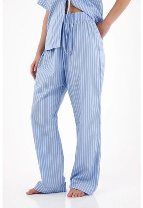 Tennis Set De Pijama Con Pantalón A Rayas Para Mujer