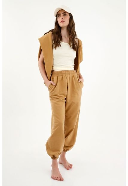Pantalón Jogger Café Para Mujer
