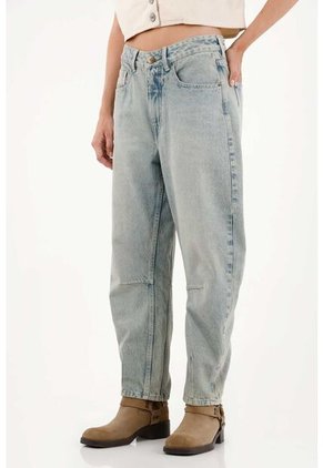 Tennis Jean Horseshoe Cinco Bolsillos Azul Para Mujer